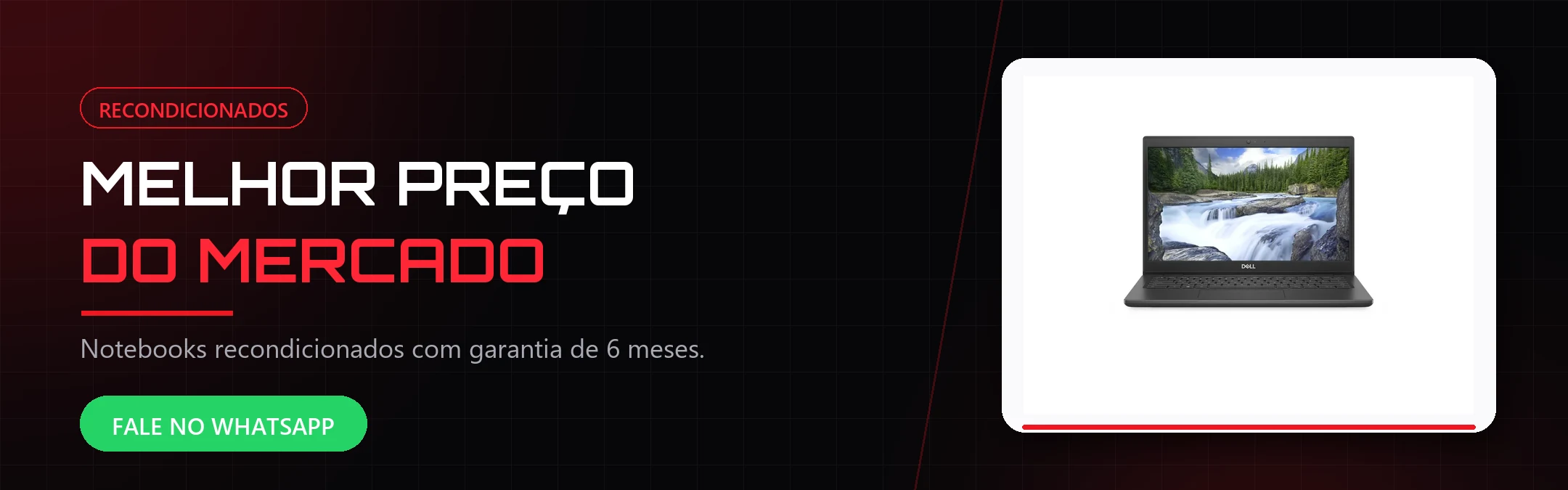 Melhor preço do mercado em notebooks recondicionados com garantia de 6 meses