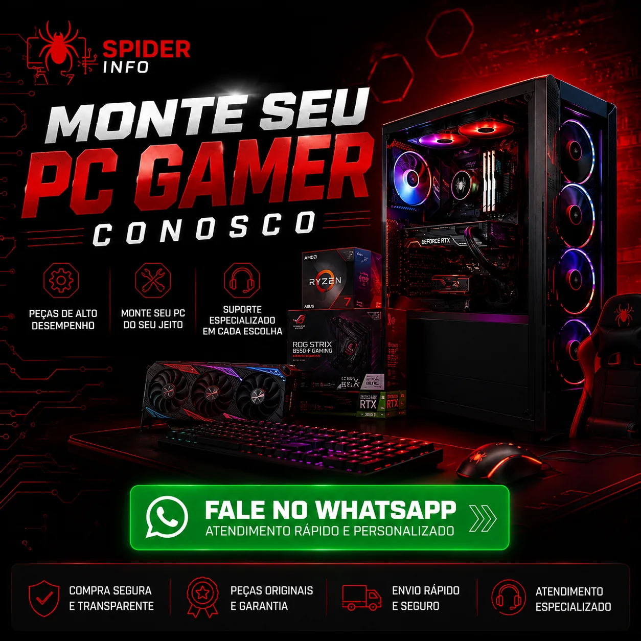 Monte seu PC gamer conosco